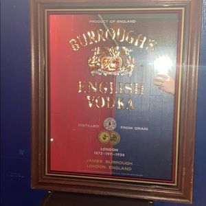 Burroughs English Vodka Bar Mirror